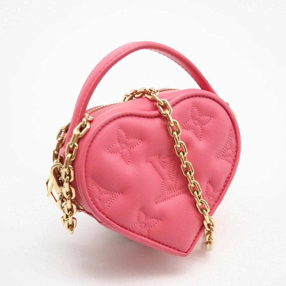 Louis Vuitton Bubble Glam Pop My Heart Pouch Clutch shoulder bag Pink calf